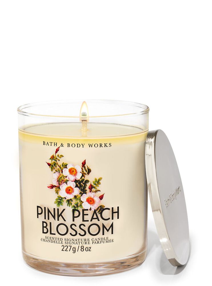 Pink Peach Blossom Single Wick Candle