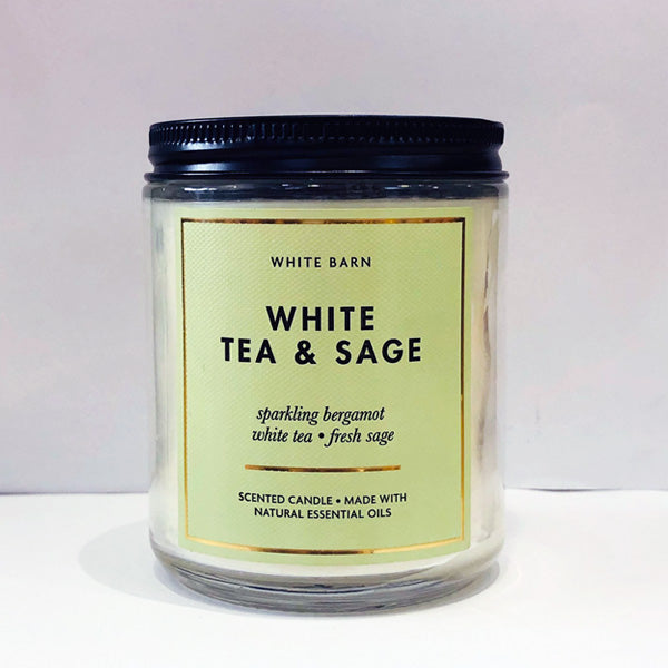White Tea & Sage Single Wick Candle