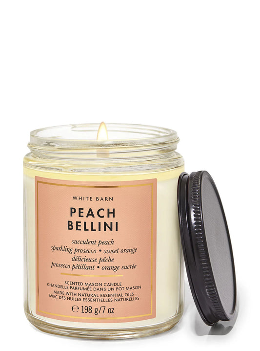 Peach Bellini Single wick Candle