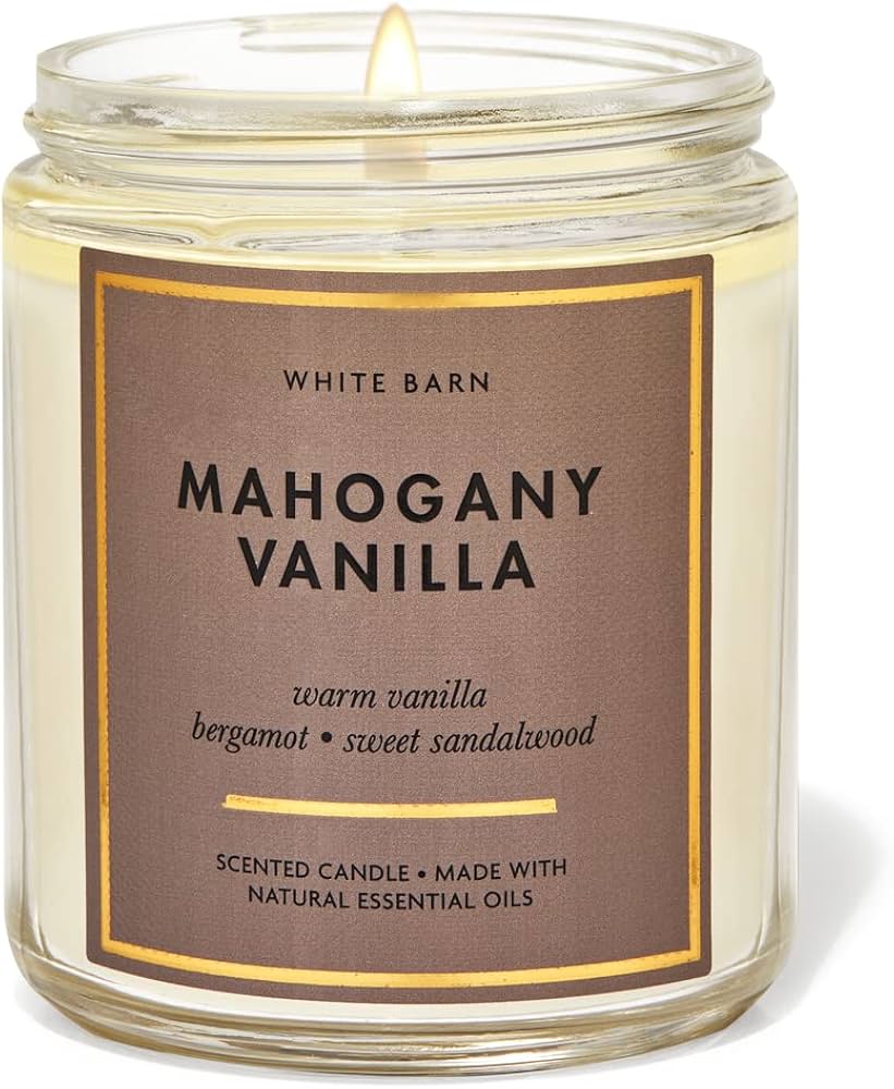 Mahogany Vanilla Single wick Candle