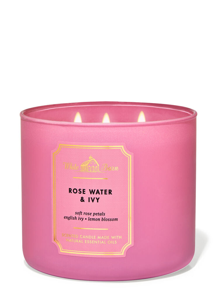 Rose Water & Ivy 3-Wick Candle